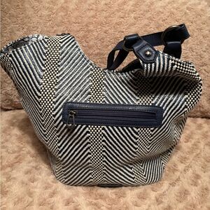 The Sak Navy and Cream Shoulder Bag